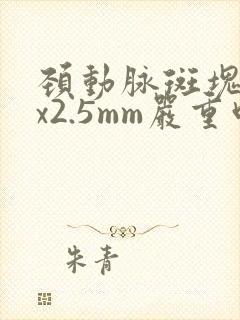 颈动脉斑块11x2.5mm严重吗