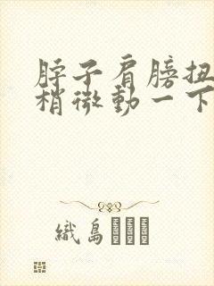 脖子肩膀扭到 稍微动一下就非常疼