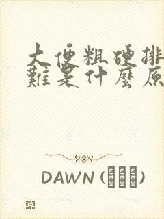 大便粗硬排便困难是什么原因