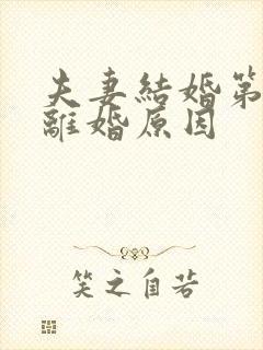 夫妻结婚第二天离婚原因