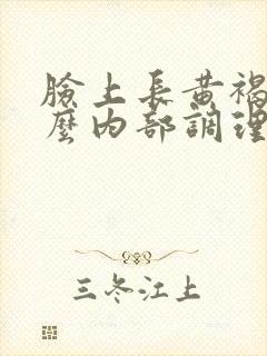 脸上长黄褐斑怎么内部调理