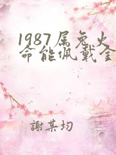 1987属兔火命能佩戴金貔貅吗