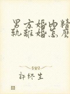 男方婚内精神出轨离婚怎么处理