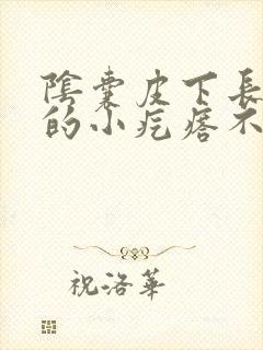 阴囊皮下长个硬的小疙瘩不痛不痒