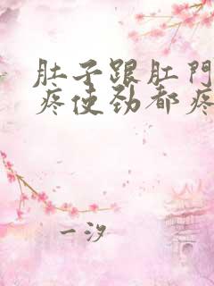 肚子跟肛门下坠疼使劲都疼