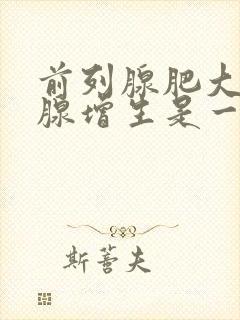 前列腺肥大前列腺增生是一回事吗