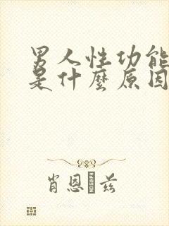 男人性功能无力是什么原因引起的