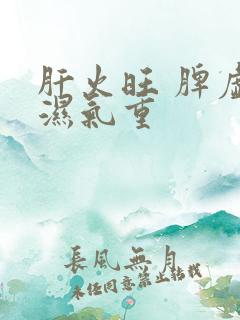 肝火旺 脾虚 湿气重