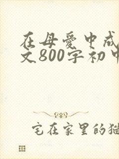 在母爱中成长作文800字初中作文