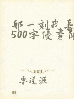 那一刻我长大了500字优秀关于睡觉