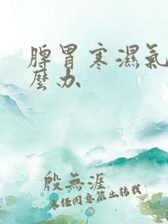 脾胃寒湿气重怎么办