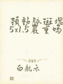 颈动脉斑块3.5x1.5严重吗