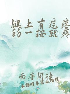 腿上有疙瘩硬硬的一按就疼