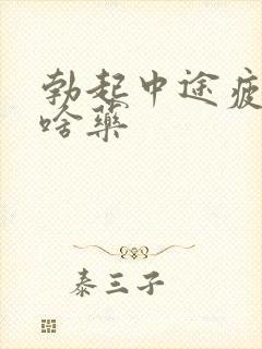 勃起中途疲软吃啥药