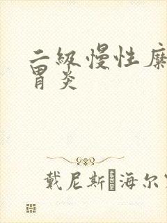 二级慢性糜烂性胃炎