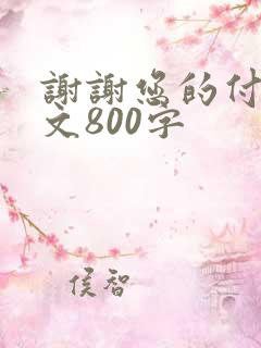 谢谢您的付出作文800字