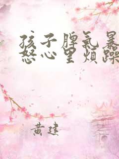 孩子脾气暴躁易怒心里烦躁