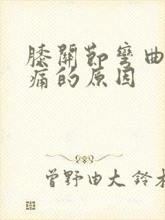 膝关节弯曲时疼痛的原因