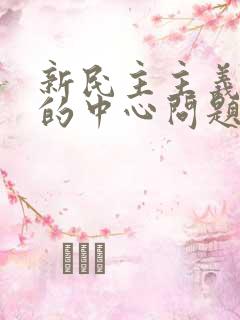 新民主主义革命的中心问题