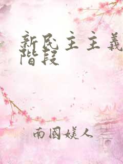 新民主主义革命阶段