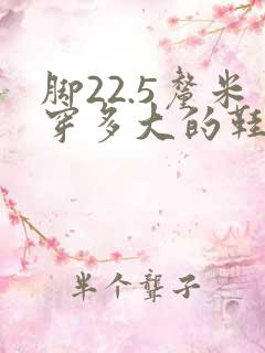 脚22.5厘米穿多大的鞋码