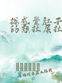 总感觉肚子胀胀的想拉屎拉不出来