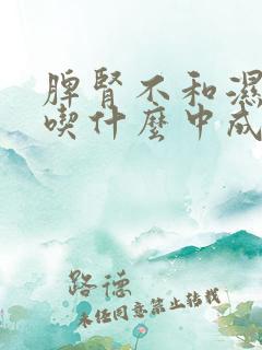 脾肾不和湿气重吃什么中成药