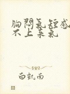 胸闷气短感觉喘不上来气