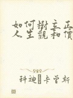 如何树立正确的人生观和价值观