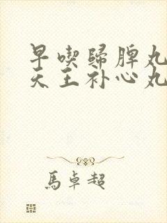 早吃归脾丸晚吃天王补心丸