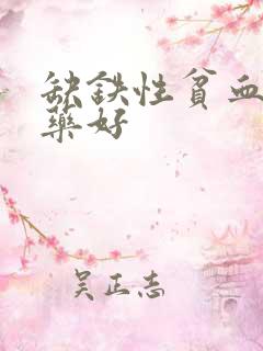 缺铁性贫血吃啥药好