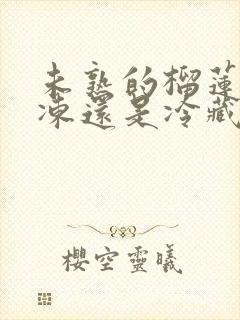 未熟的榴莲放冷冻还是冷藏