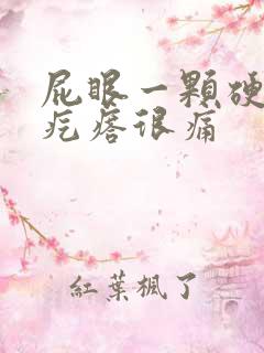 屁眼一颗硬硬的疙瘩很痛