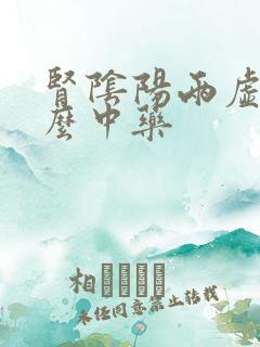 肾阴阳两虚吃什么中药