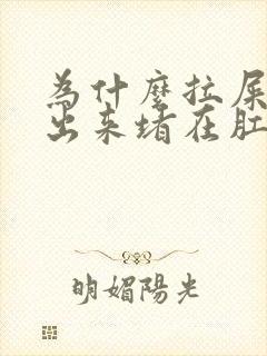 为什么拉屎拉不出来堵在肛门