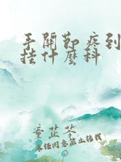 手关节疼到医院挂什么科