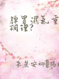 脾胃湿气重怎么调理?