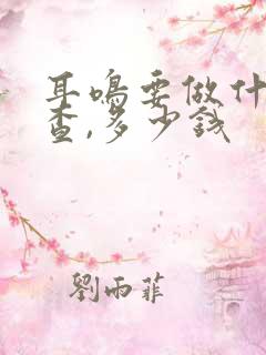 耳鸣要做什么检查,多少钱