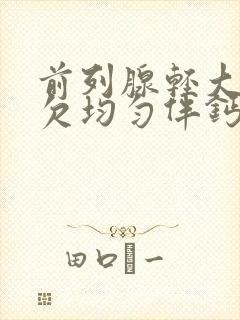 前列腺轻大回声欠均匀伴钙化