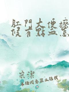 肛门大便擦的时候有点血怎么回事