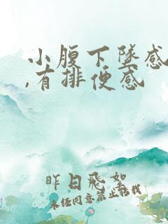 小腹下坠感胀痛,有排便感