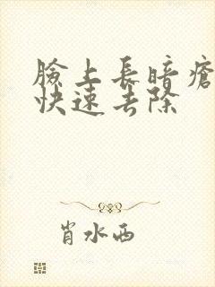 脸上长暗疮怎么快速去除