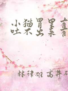 小猫胃里有毛球吐不出来有什么症状