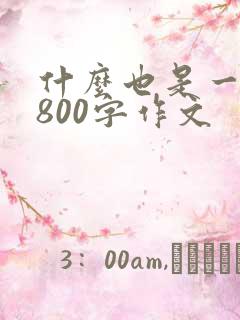 什么也是一种美800字作文