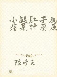 小腿肚子肌肉疼痛是什么原因