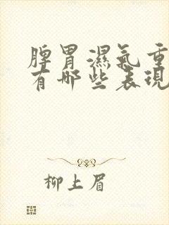 脾胃湿气重症状有哪些表现