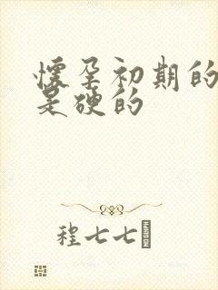 怀孕初期的肚子是硬的