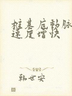 椎基底动脉供血速度增快