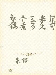 整个玉米用高压锅煮多久可以食用