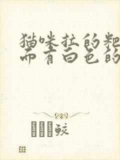 猫咪拉的粑粑里面有白色的虫